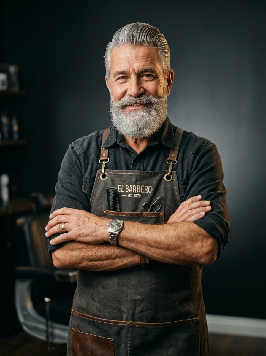 Retrato de Marco Aguilar, barbero